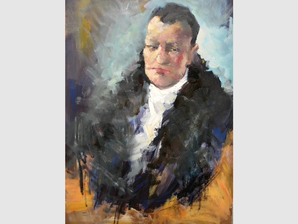 Portrait I 70x50 oil on cardboard