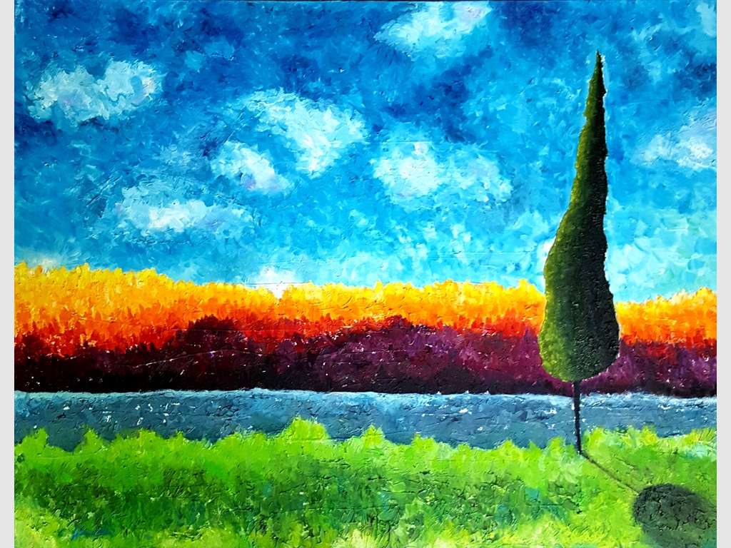 Landscape I oil on cavas 70x90 imzali