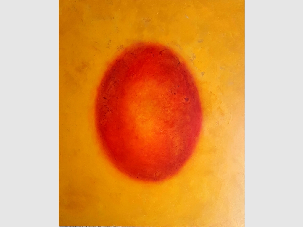Misty I, mixed media on canvas 100x120