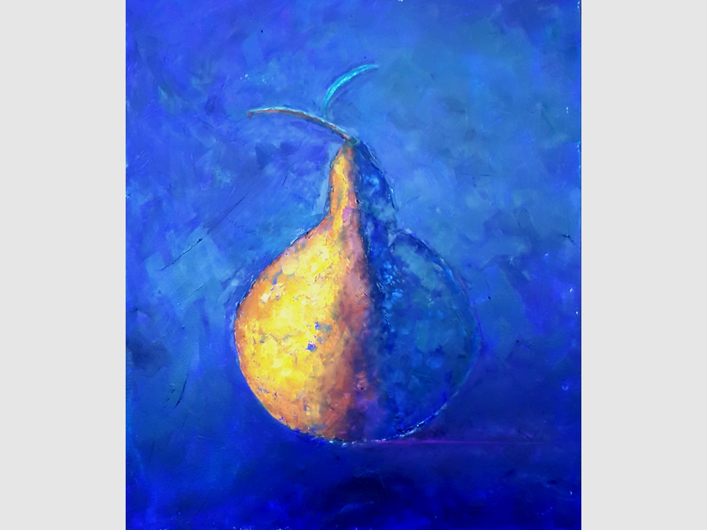 Pear III, mixed media on canvas 70x60
