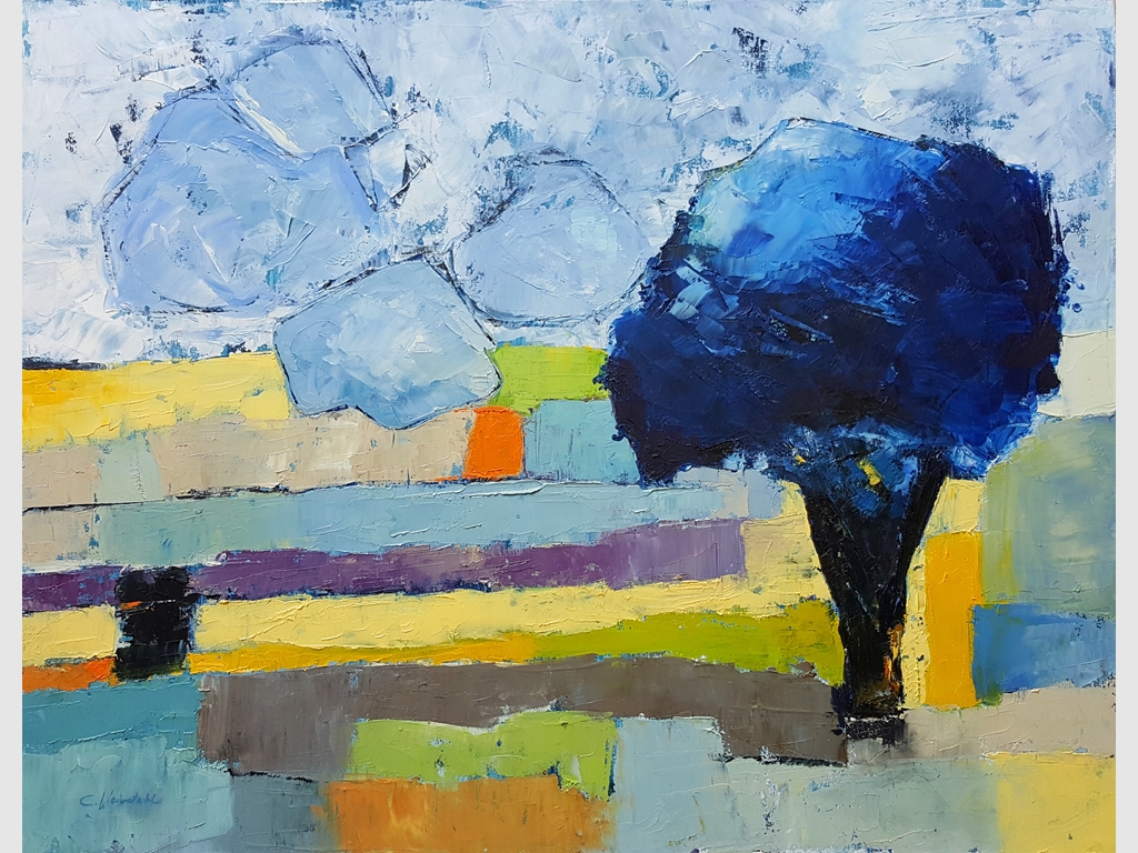 Landscape III mixed media on cavas 70x90 imzali