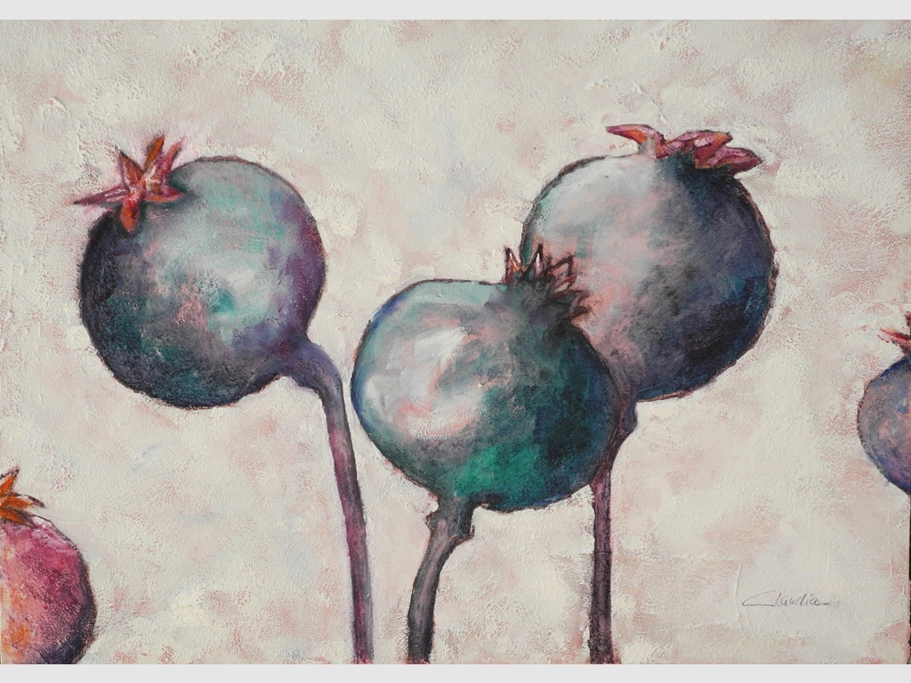 Poppy XV 70x50 mixed media