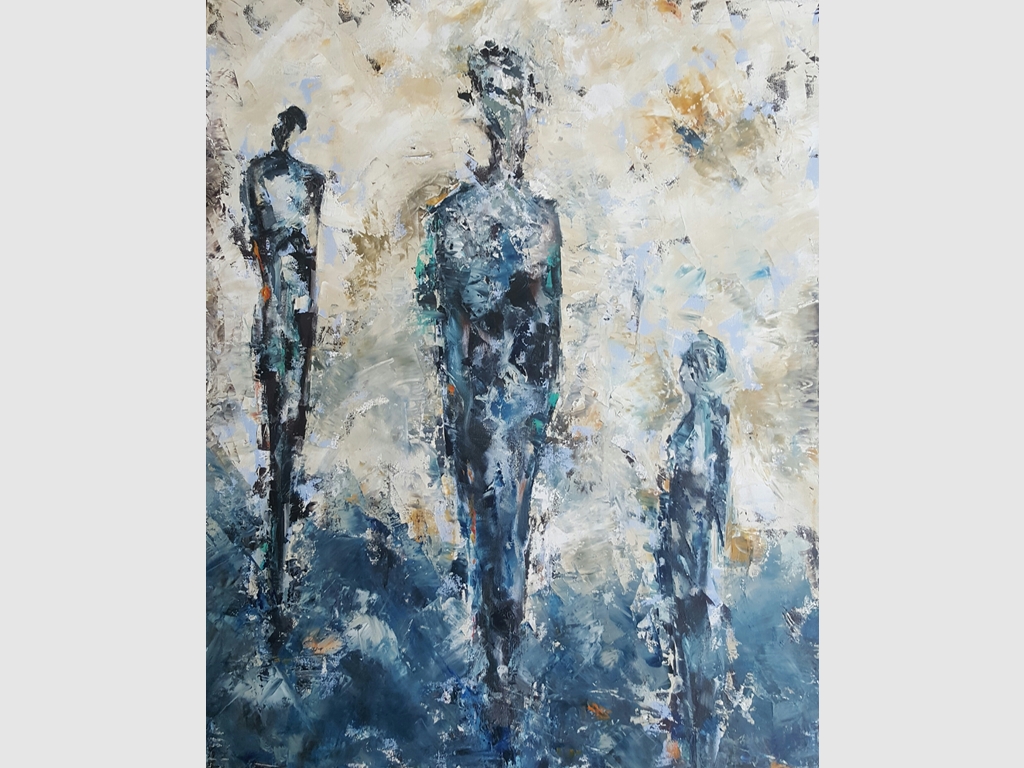 Misty II, mixed media on canvas 110x90