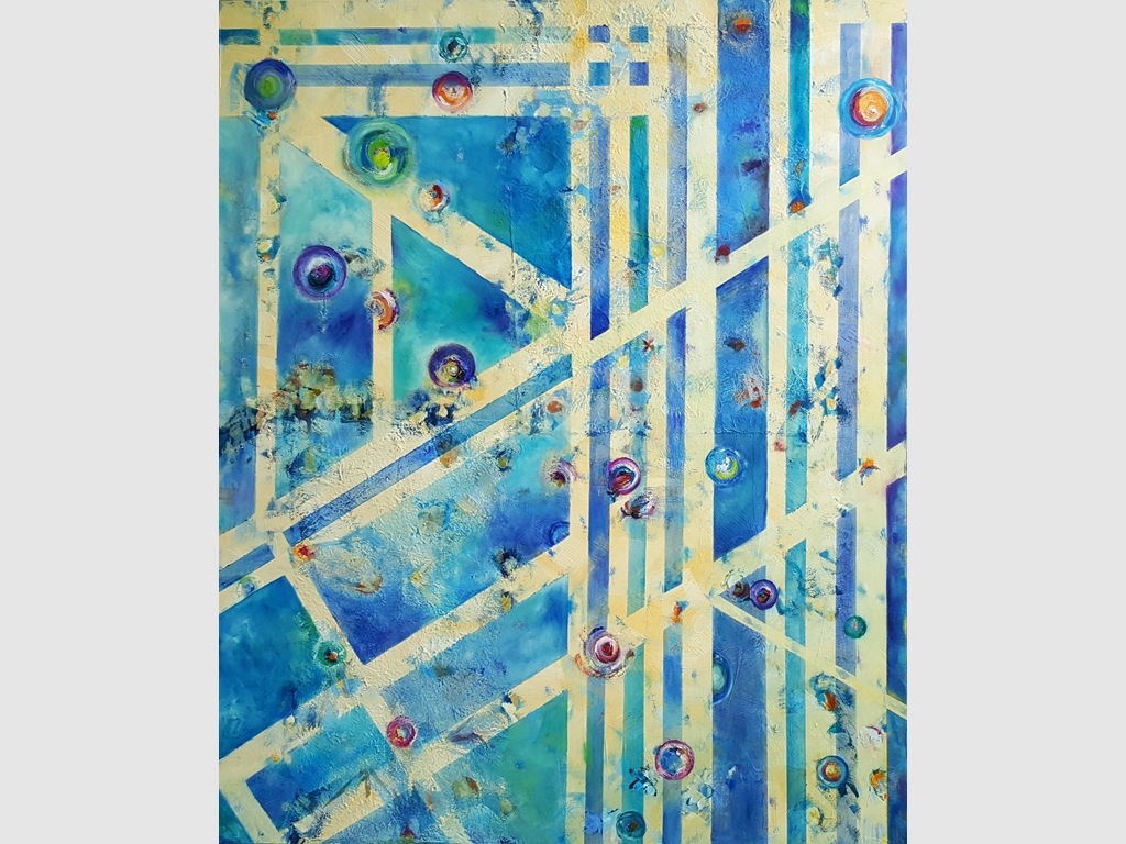 Abstract IV, mixed media on canvas 90x110