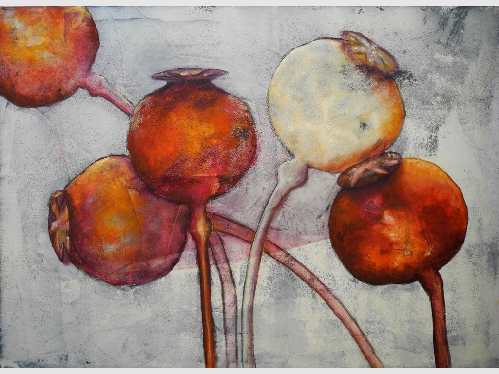 Poppy XII 110x80 mixed media