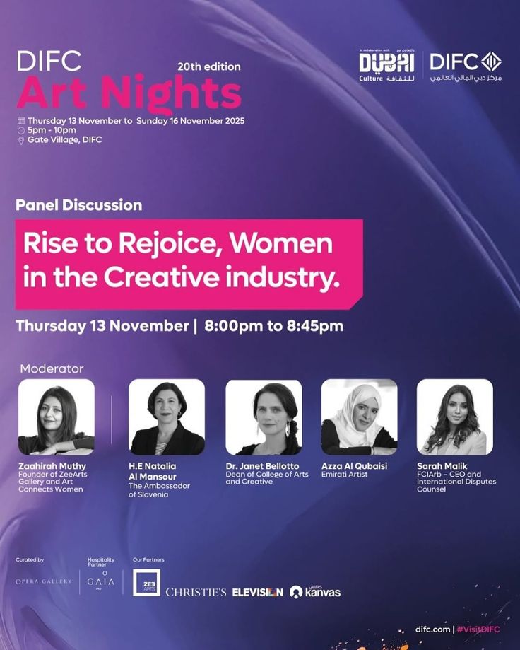 13/11/2025 - Janet Bellotto participates in DIFC Art Nights - 20th Edition