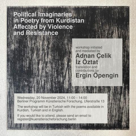 İz Öztat hosted two events at the Berlin Artistic Research Programme (19/11/2024)